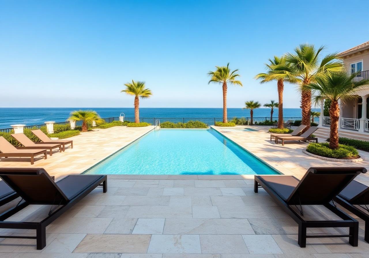 Luxury rectangular pool